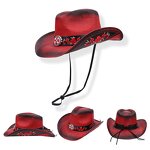 Cowboy Hat Factory - Curled Design Gradient Straw Sombrero Western Hat