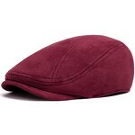 Newsboy Hat Factory - New Autumn Winter Vintage Suede Flat Top Beret Hat