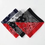 Bandana Scarf Factory - Double Color Neck Tie Floral Hip-Hop Wristband