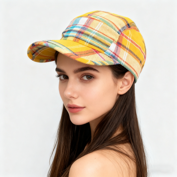 Baseball Hat Manufacturer - New Fashion Hip-hop Plaid Check Flat Top