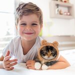 Pet Hat Supplier - Cute Cat Costume Warm Bear Hat Adjustable Soft Headwear