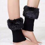 Boot Cuffs Manufacturer - Women Artificial Short Fur Trimmed Boots Cuffs