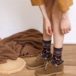 Women Socks Factory - Winter Cute Cat Animal Pattern Folk Thick Warm Socks