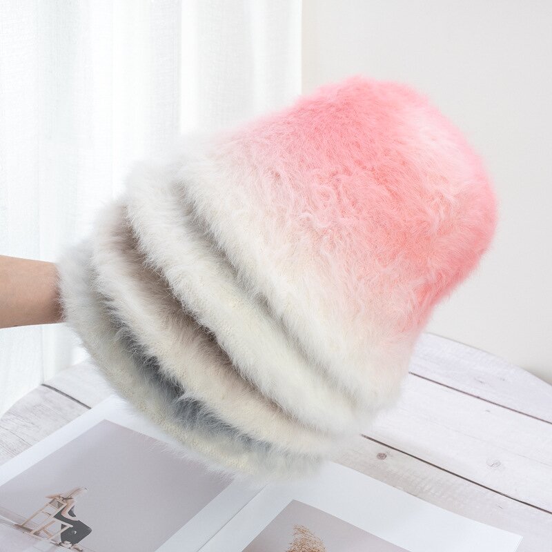 Bucket Hat Manufacturer - Winter Faux Rabbit Fur Fisherman Hat