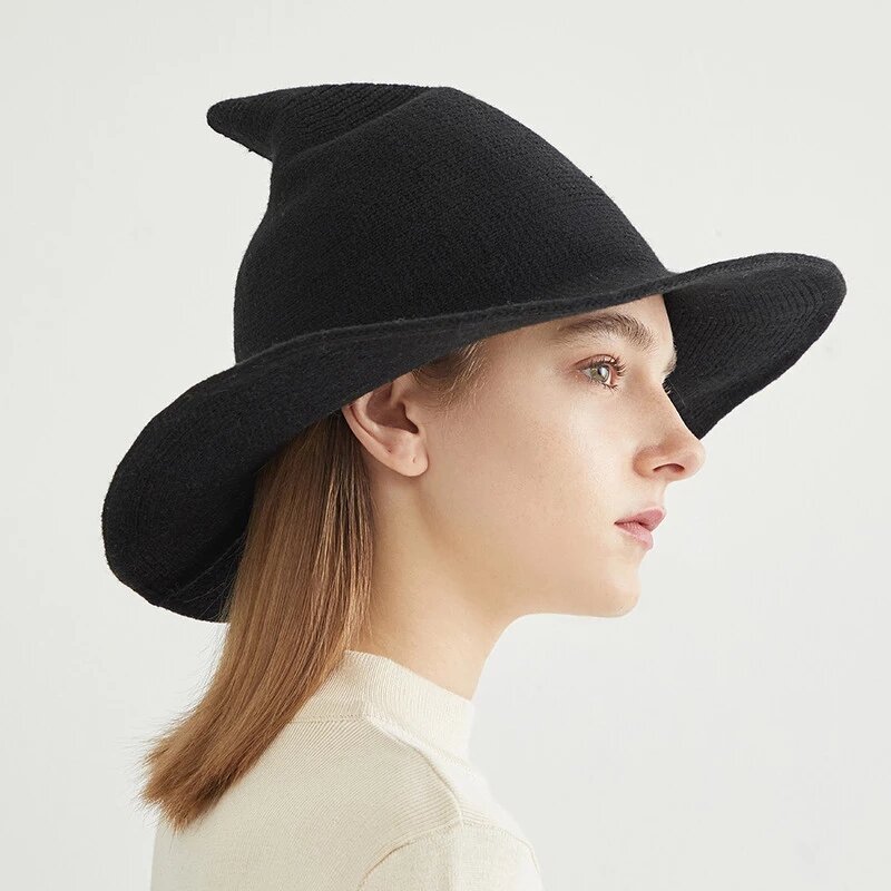 Witch Hat Factory - Women Witch Hat Christmas Halloween Knit Party Foldable