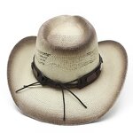 Straw Hat Supplier - Unisex Wide Brim Western Straw Cowboy Cowgirl Hat