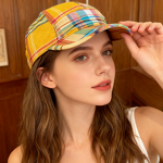 Baseball Hat Manufacturer - New Fashion Hip-hop Plaid Check Flat Top