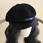 Newsboy Cap Factory - Fashion Women Striped Octagonal Beret Hat