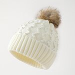 Knitted Beanie Supplier - Thick Slouchy Snow Knit Ski Cap with Pompom