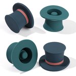 Wine Bottle Stoppers Factory - Creative Hat Shape Silicone Leakproof Sealers