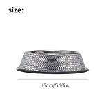 Pet Bowls Factory - Dog Bowls Pink Bling Rhinestones Stainless Steel Feeder