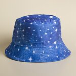 Bucket Hat Factory - Unisex Summer Tie-dye Print Denim Fisherman Hat