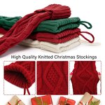 Christmas Stockings Supplier - Custom Embroidery Logo 18 Inches Knit Stockings