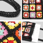 Shoulder Bag Manufacturer - Bohemian Crochet Granny Square Tote Bag Knitted