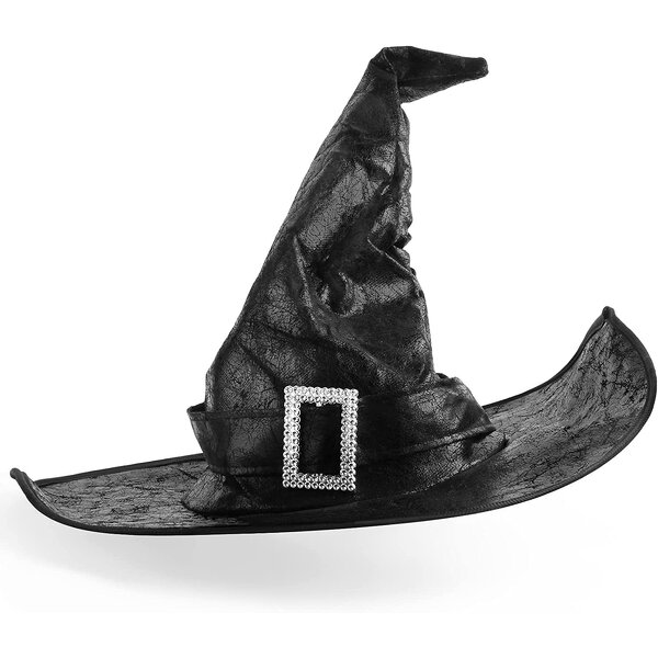 Witch Hat Manufacturer - Women Large Ruched Masquerade Wizard Halloween Hat