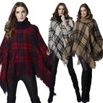 Poncho Supplier - New Special Design Striped Poncho Cape Retro Knitted