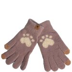 Winter Gloves Manufacturer - Cute Cat's Paw Full Finger Double Layer Knitted