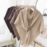 Scarf Cape Manufacturer - Warm Women 100% Wool Dual-use Triangle Scarf