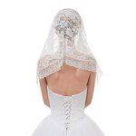 Veil Supplier - Rose Lace D Shape Head Covering for Women