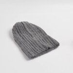 Knitted Hat Factory - Winter Foldable Rabbit Fur Beanies Ski Hats