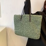 Tote Bag Factory - Women Straw Woven Large Beach Weaving Shoulder Bag