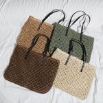 Tote Bag Factory - Women Straw Woven Large Beach Weaving Shoulder Bag