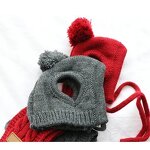 Pet Hat Set Supplier - Winter Warm Stripes Knitted Hat Scarf Set for Dog