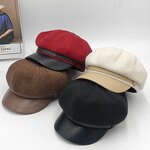 Newsboy Cap Factory - Fashion Women Striped Octagonal Beret Hat