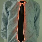 Bow Tie Manufacturer - Men EL Wire Cotton Neon LED Luminous Neck Tie