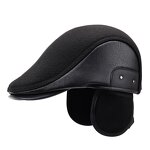 Flat Cap Manufacturer - Men Winter Driving Cap with Ear Flaps Warm Tweed