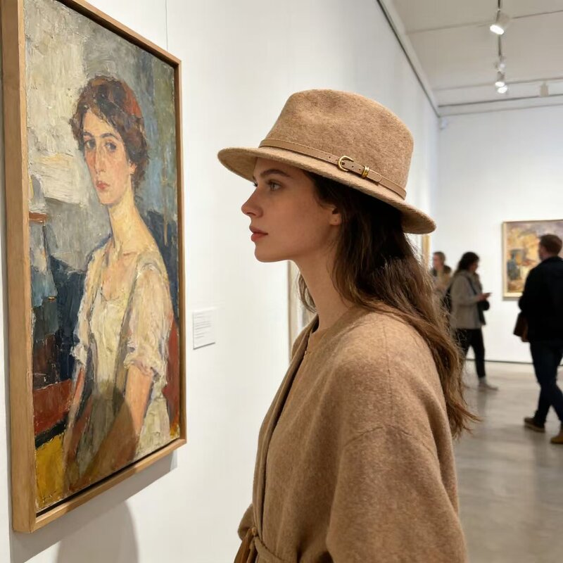 Fedora Hat Supplier - Classic Wide Brim Wool Hat with Belt Buckle