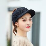 Knitted Hat Supplier - Women Ponytail Keep Warm Sport Empty Top Winter Hat
