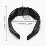 Headbands Factory - Women Fashion PU Wide Barrette Knot Turban Hair Band