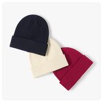 Beanie Cap Factory - 100% Cotton Knitted Hat Casual Bonnets Solid Color