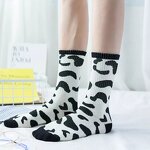 Socks Factory - New Women Cute Animal Stripes Cow Zebra Long Crew Socks
