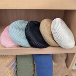 Beret Hat Manufacturer - Women Fashion Crochet Solid Hollow Breathable Hat