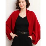 Shawl Factory - Winter Warm Women 100% Wool Kimono Batwing Wrap Cardigan
