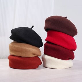 Beret Hat Supplier - Classics French Artist 100% Wool Painter Beanie Cap