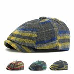 Flat Cap Factory - British Herringbone Driving Cabbie Tweed Beret Hat