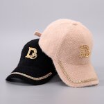Baseball Cap Manufacturer - Fashion Mink Fur Rhinestone D Letter Hat
