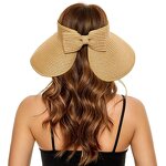 Sun Visor Manufacturer - Summer Roll up Foldable Wide Brim Straw Visor