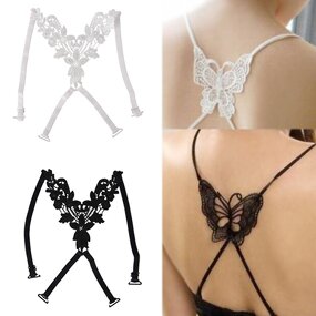 Bra Strap Manufacturer - Sexy Invisible Lace Shoulder Straps Backless Butterfly