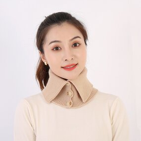 Neckerchief Supplier - Neck Support Keep Warm Half High Collar Fake Collar