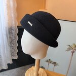 Beret Hat Supplier - Wool Blend Beret with Metal Logo for Women