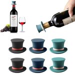 Wine Bottle Stoppers Factory - Creative Hat Shape Silicone Leakproof Sealers