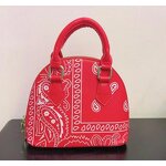 Tote Bag Factory - Fashion Leather Tote Bag Bandana Print Handbag