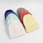 Knitted Hat Factory - Winter Foldable Rabbit Fur Beanies Ski Hats