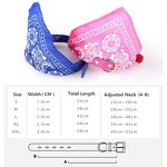 Dog Bandana Factory - Adjustable Leather Printed Soft Collar Neckerchief