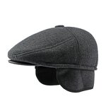 Flat Cap Supplier - Men Ivy Cap Retractable Invisible Earflap Beret Hat