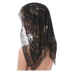 Veil Supplier - Rose Lace D Shape Head Covering for Women